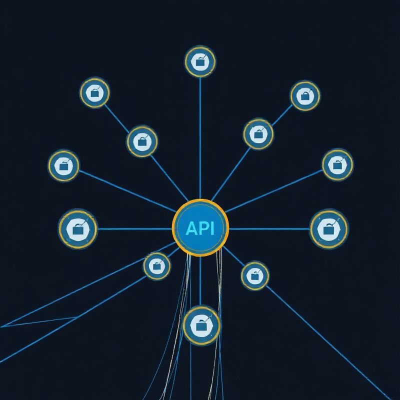 Illustrated network diagram of multiple broker API connections feeding into a central Learningpathz platform node
